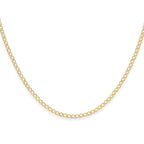 Italian Made - 9K Yellow Gold Curb Necklace (Size - 18)_8613729