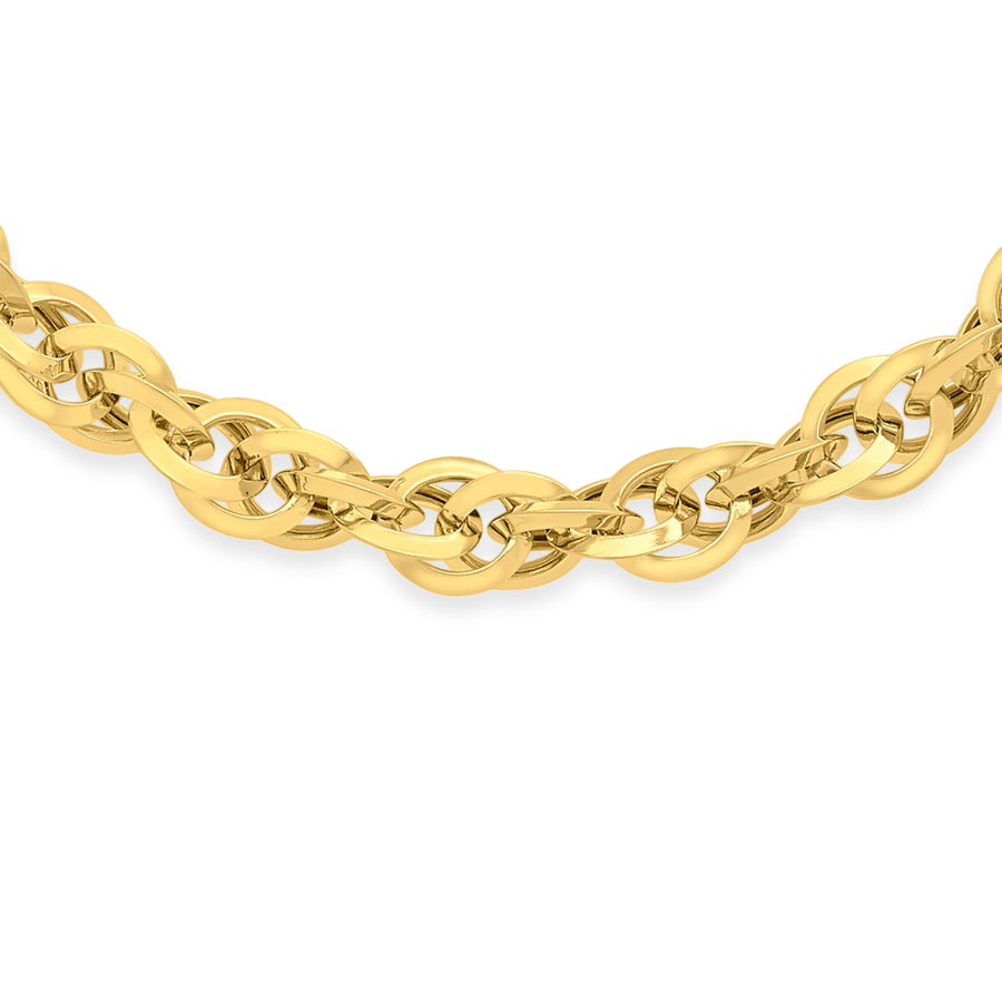 Ottoman Treasure Close Out- 9K Yellow Gold Diamond Cut Fancy Necklace (Size - 24) Gold Wt. 14.50 Gms_8613733_1