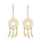 9K Yellow Gold Dreamcatcher Drop Earring with Hook_8613738