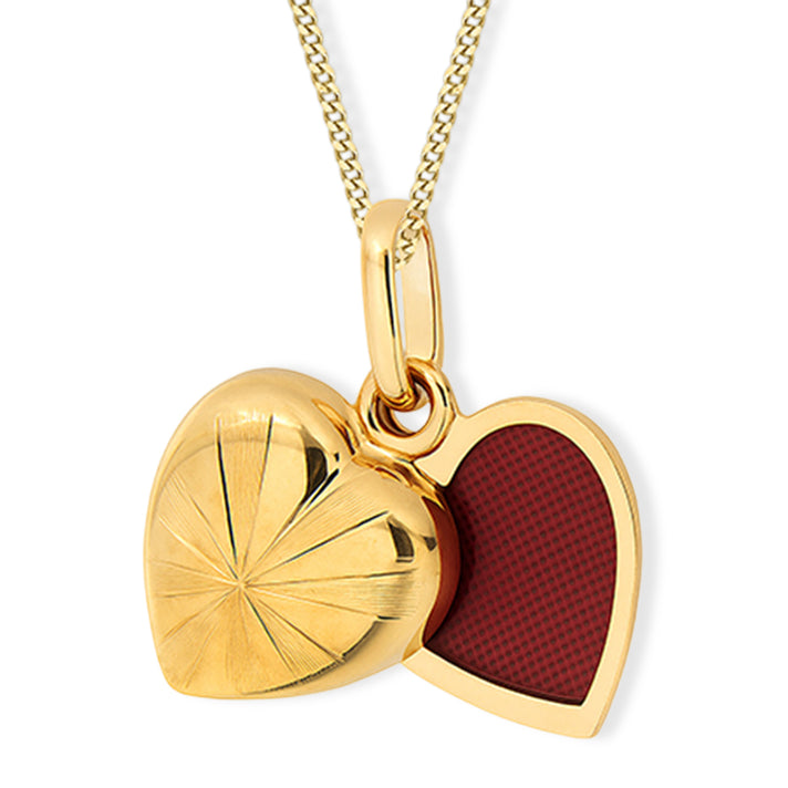9K Yellow Gold Heart Slide Locket Pendant 8613743 2
