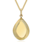 9K Yellow Gold Teardrop Pendant_8613747