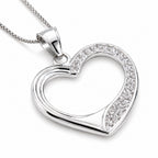 9K White Gold Open Heart Pendant_8613748_4