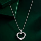 9K White Gold Open Heart Pendant_8613748_5