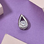 D'Joy - GRA Certified Moissanite Solitaire Pendant in Rhodium Overlay Sterling Silver