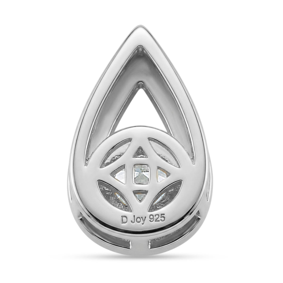 D'Joy - GRA Certified Moissanite Solitaire Pendant in Rhodium Overlay Sterling Silver V32513510 5