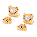 D'Joy - GRA Certified (D-VVS1) Moissanite Solitaire Stud Push Post Earring in Yellow Gold Plated Sterling Silver 2.00 Ct._8613833_4