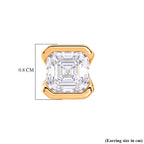 D'Joy - GRA Certified (D-VVS1) Moissanite Solitaire Stud Push Post Earring in Yellow Gold Plated Sterling Silver 2.00 Ct._8613833_5
