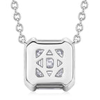 D'Joy - GRA Certified Moissanite Solitaire Necklace (Size - 18) in Rhodium Overlay Sterling Silver 2.00 Ct._8613889_4