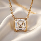 D'Joy - GRA Certified Moissanite Solitaire Necklace (Size - 18) in Yellow Gold Plated Sterling Silver 2.00 Ct._8613890_2