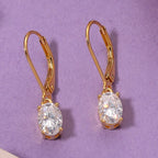 D'Joy - GRA Certified (D-VVS1) Moissanite Solitaire Drop Earring with Lever Back in Yellow Gold Plated Sterling Silver 1.88 Ct._8614375_2
