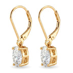 D'Joy - GRA Certified (D-VVS1) Moissanite Solitaire Drop Earring with Lever Back in Yellow Gold Plated Sterling Silver 1.88 Ct._8614375_3