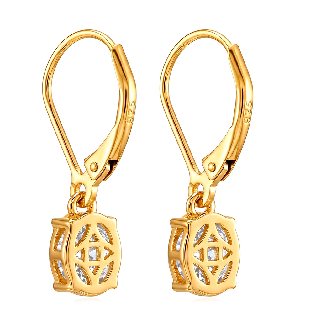 D'Joy - GRA Certified (D-VVS1) Moissanite Solitaire Drop Earring with Lever Back in Yellow Gold Plated Sterling Silver 1.88 Ct._8614375_4