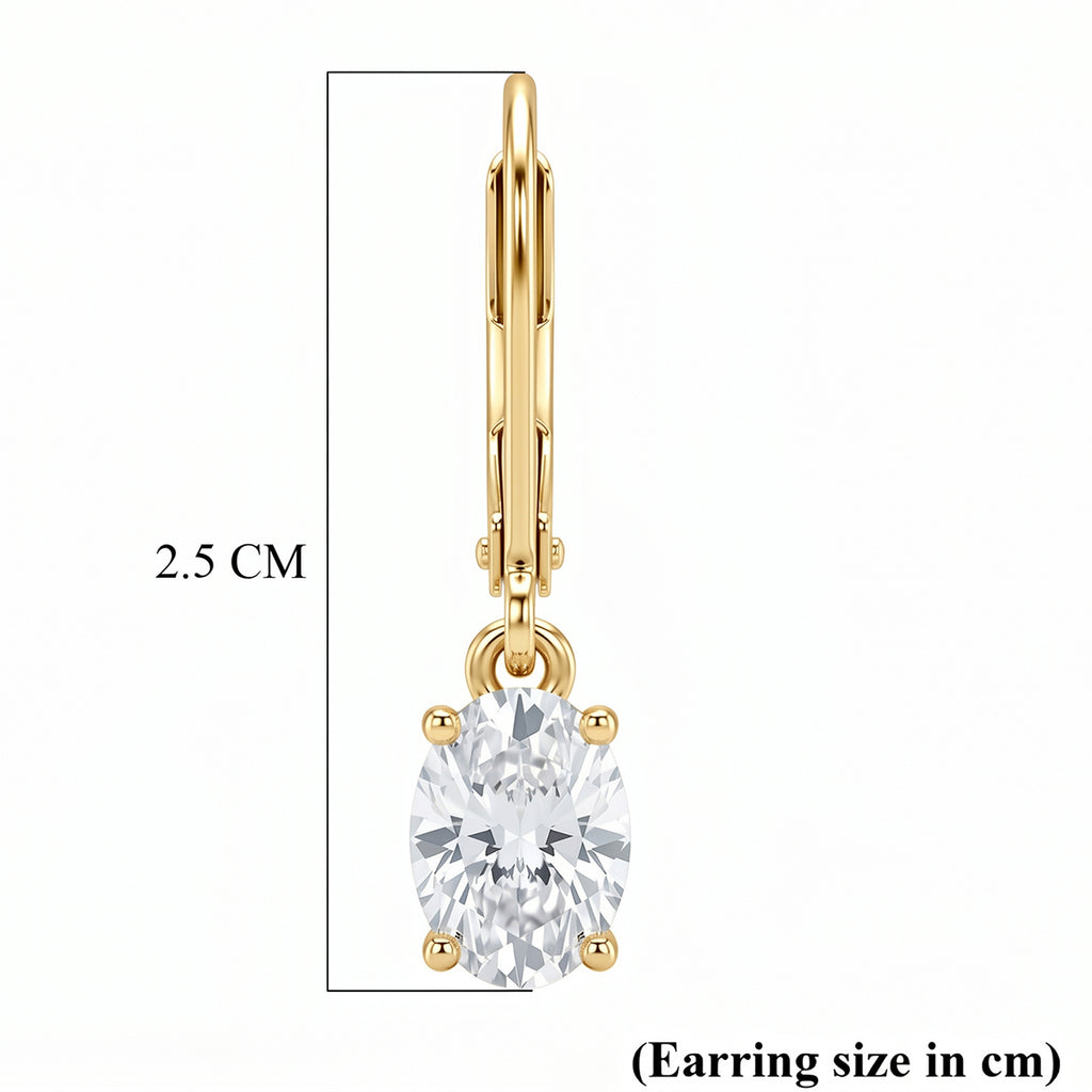 D'Joy - GRA Certified (D-VVS1) Moissanite Solitaire Drop Earring with Lever Back in Yellow Gold Plated Sterling Silver 1.88 Ct._8614375_5