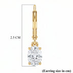 D'Joy - GRA Certified (D-VVS1) Moissanite Solitaire Drop Earring with Lever Back in Yellow Gold Plated Sterling Silver 1.88 Ct._8614375_5