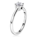 Luxuriant - Lab Grown Diamond (SI/G-H) Solitaire Ring in Rhodium Overlay Sterling Silver 0.50 Ct._8614537_3