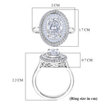 Luxuriant - Lab Grown Diamond (SI/G-H) Halo Ring in Rhodium Overlay Sterling Silver 2.06 Ct._8615680_5