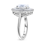 Luxuriant - Lab Grown Diamond (SI/G-H) Halo Ring in Rhodium Overlay Sterling Silver 2.06 Ct._8615681_3