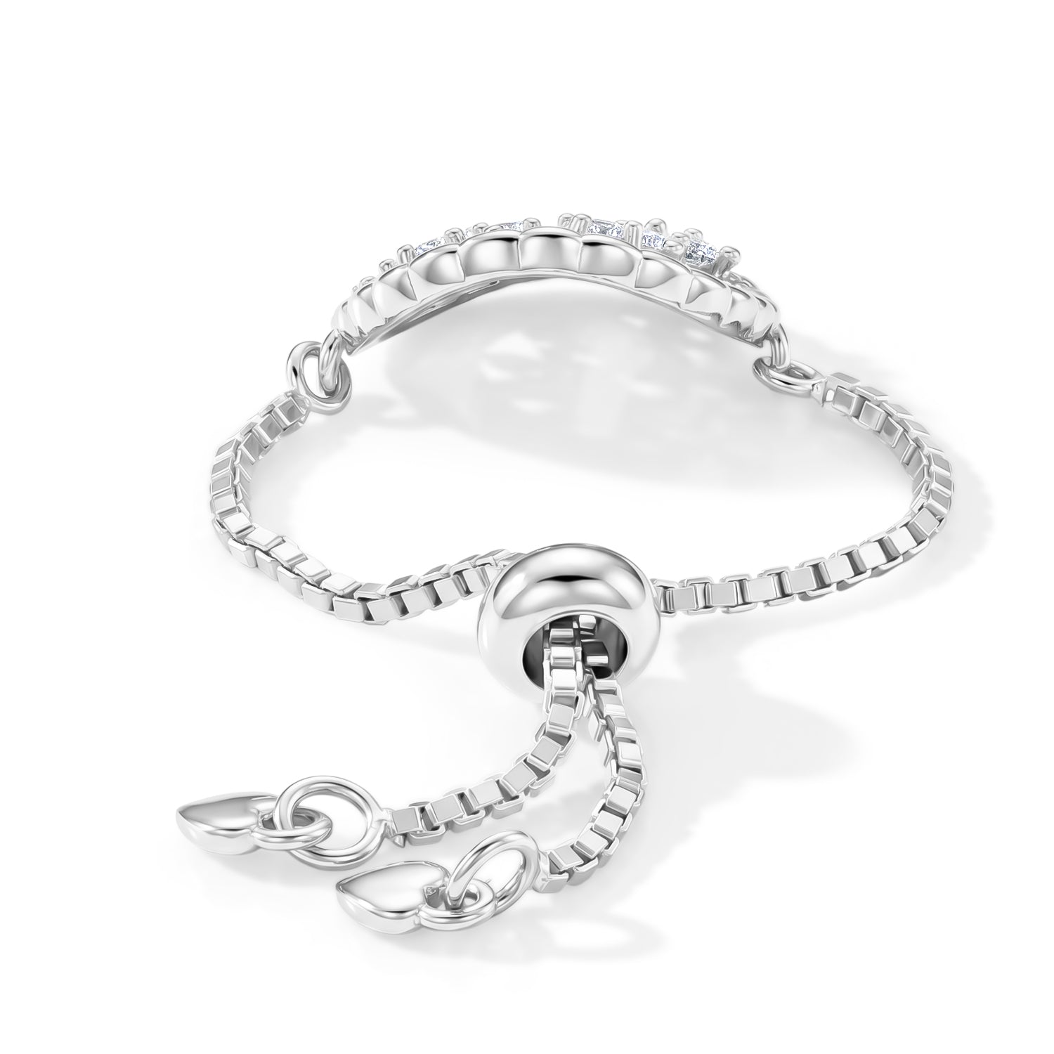 D'Joy - Moissanite Adjustable Filigree Ring in Rhodium Overlay Sterling Silver 8615735 6