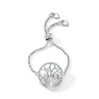 D'Joy - Moissanite Adjustable Filigree Ring in Rhodium Overlay Sterling Silver_8615735_6