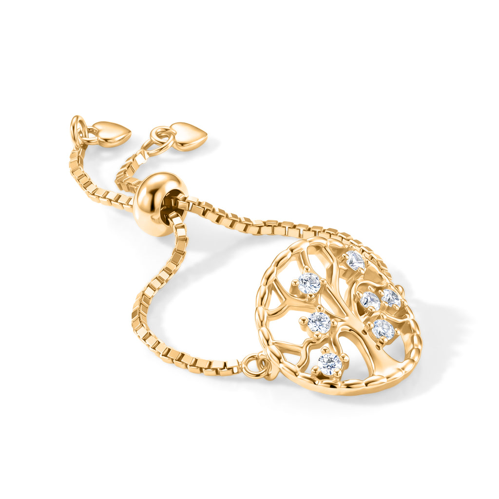 D'Joy - Moissanite Adjustable Filigree Ring in Yellow Gold Plated Sterling Silver_8615736_3