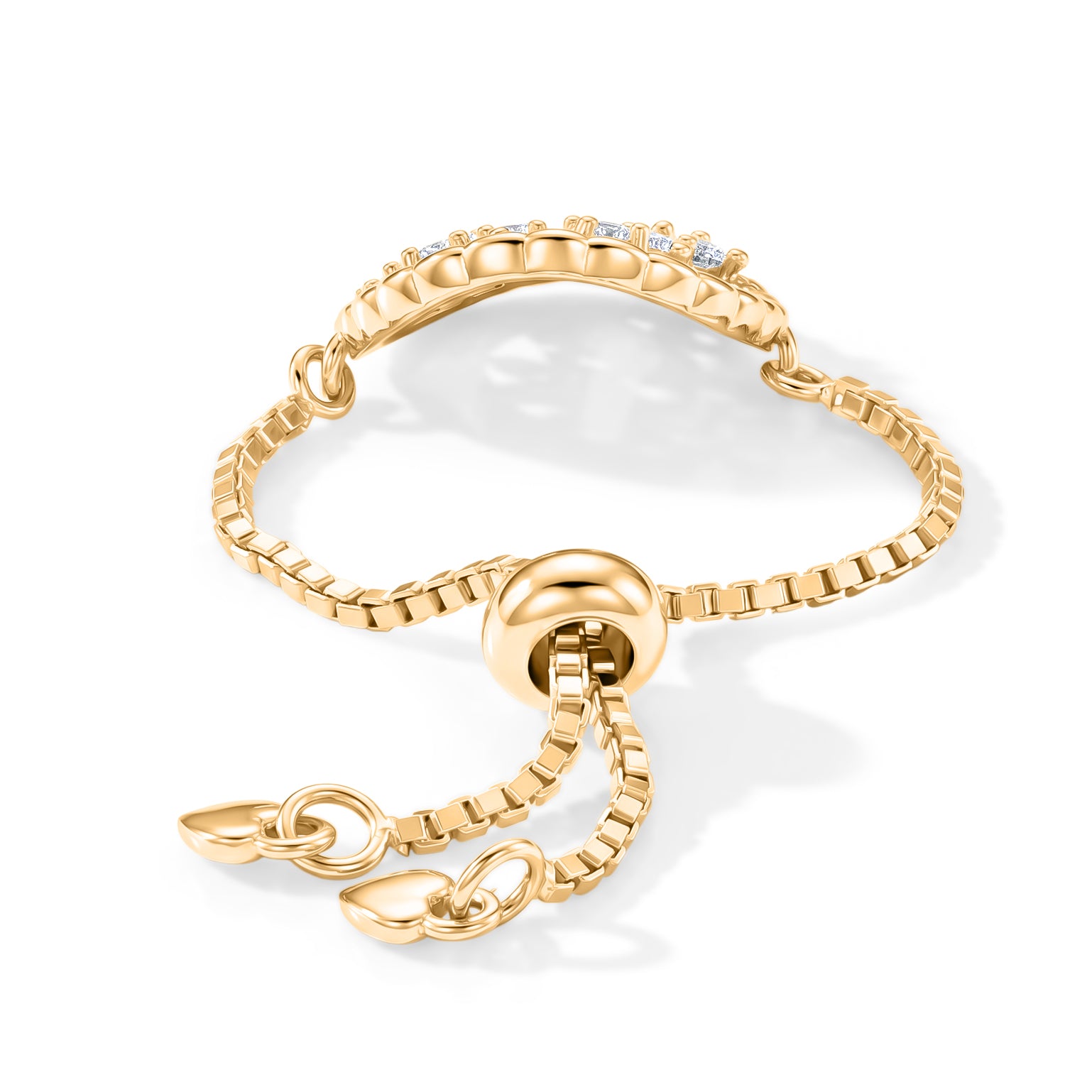 D'Joy - Moissanite Adjustable Filigree Ring in Yellow Gold Plated Sterling Silver V32513607 6