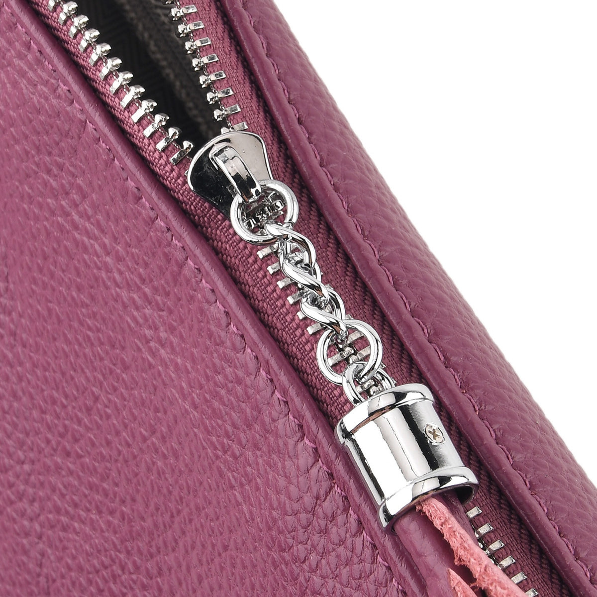 Genuine Leather Slouchy Convertible Shoulder &amp; Crossbody Bag - Purple V32636198 6