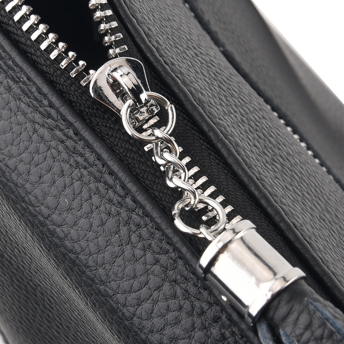 Genuine Leather Slouchy Convertible Shoulder &amp; Crossbody Bag - Black V32642885 6