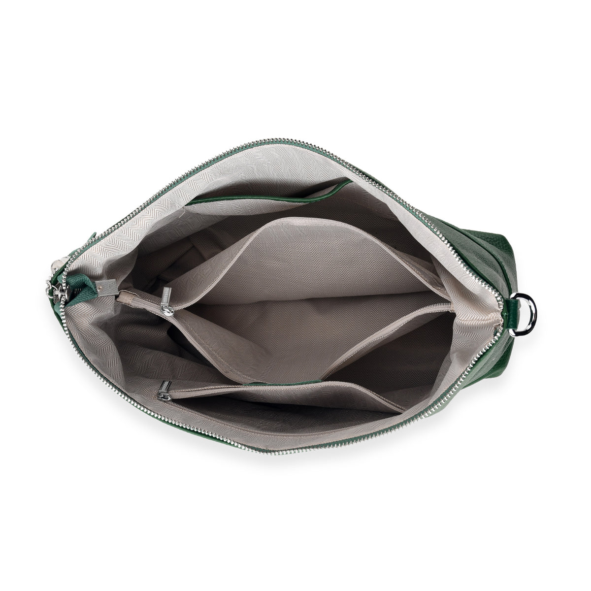 Womens Genuine Leather Slouchy Hobo Convertible Shoulder &amp; Crossbody Bag - Green V32643629 5