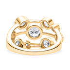 Luxuriant Lab Grown Diamond (SI/G-H) Bubble Ring in 18K Vermeil Yellow Gold Plated Sterling Silver 2.00 Ct._8615816_3
