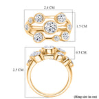 Luxuriant Lab Grown Diamond (SI/G-H) Bubble Ring in 18K Vermeil Yellow Gold Plated Sterling Silver 2.00 Ct._8615816_5