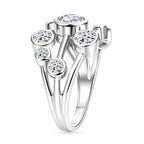 DOD - Luxuriant Lab Grown Diamond (SI/G-H) Bubble Ring in Rhodium Overlay Sterling Silver 2.00 Ct._8615823_3