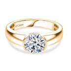 Luxuriant - Lab Grown Diamond (SI/G-H) Solitaire Band Ring in 18K Vermeil Yellow Gold Plated Sterling Silver 2.00 Ct._8615866