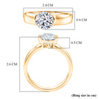 Luxuriant - Lab Grown Diamond (SI/G-H) Solitaire Band Ring in 18K Vermeil Yellow Gold Plated Sterling Silver 2.00 Ct._8615866_5