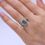 Rhapsody 950 Platinum AAAA Lagoon Tourmaline White Diamond EF, VS Main Stone With Surrounding Stone Ring, Platinum Wt.6.33 Gms  2.560  Ct._8616058_1