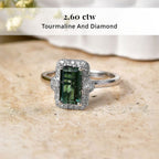 Rhapsody 950 Platinum AAAA Lagoon Tourmaline White Diamond EF, VS Main Stone With Surrounding Stone Ring, Platinum Wt.6.33 Gms  2.560  Ct._8616058_2