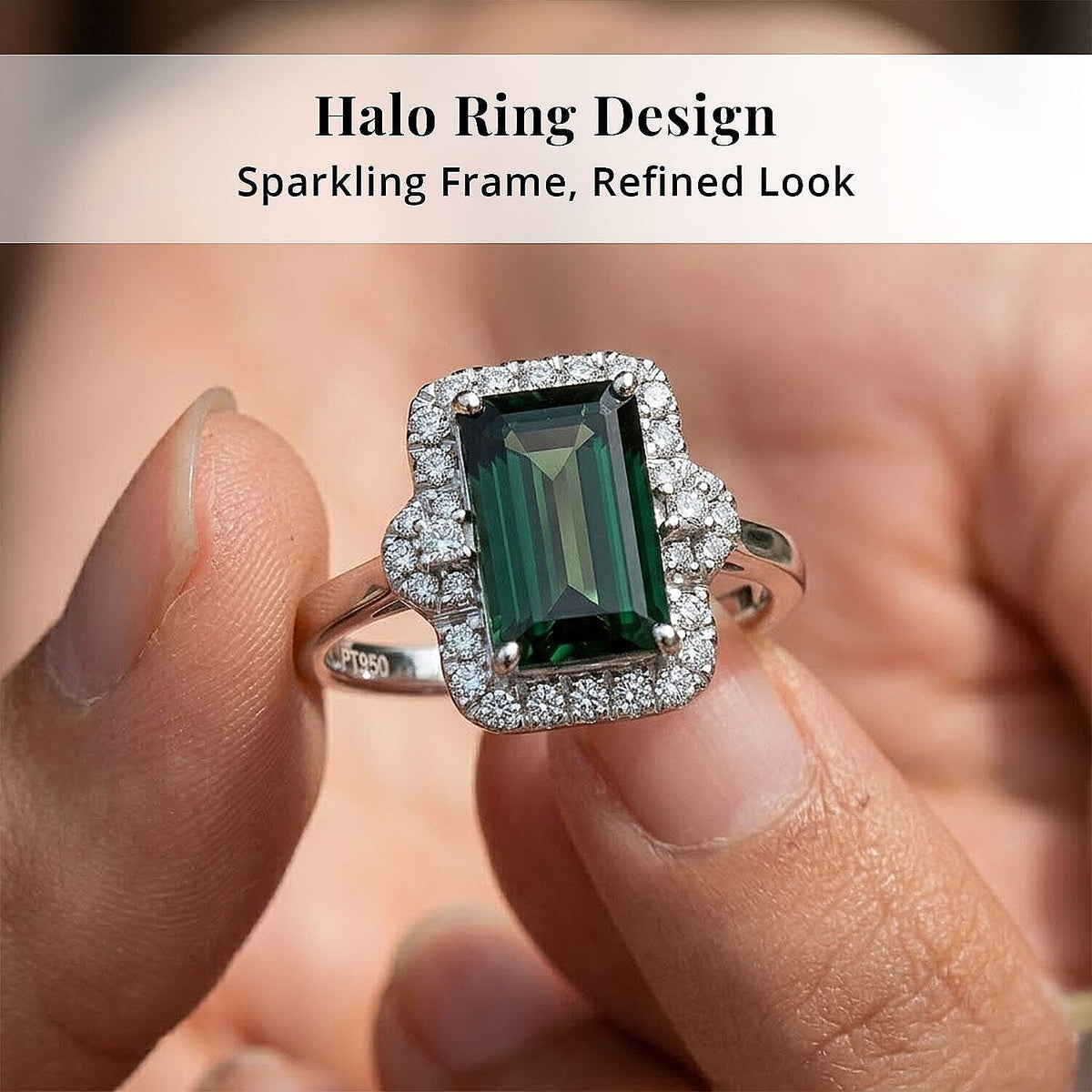Certified and Appraised RHAPSODY AAAA Lagoon Tourmaline and White Diamond EF, VS Main Stone With Surrounding Stone Ring in 950 Platinum , Platinum Wt.6.33 Gms 2.560 Ct. 8616058 4