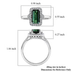 Rhapsody 950 Platinum AAAA Lagoon Tourmaline White Diamond EF, VS Main Stone With Surrounding Stone Ring, Platinum Wt.6.33 Gms  2.560  Ct._8616058_5