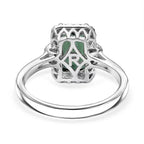 Rhapsody 950 Platinum AAAA Lagoon Tourmaline White Diamond EF, VS Main Stone With Surrounding Stone Ring, Platinum Wt.6.33 Gms  2.560  Ct._8616058_6