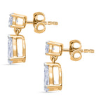 Luxuriant - Lab Grown Diamond (SI/G-H) Pear Cut Drop Earring with Push Post in 18K Vermeil Yellow Gold Plated Sterling Silver 2.00 Ct._8616065_3
