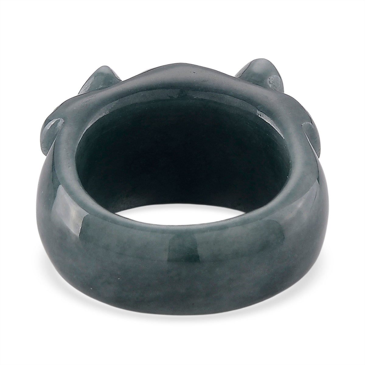 Natural Jade Maneki-Neko Ring (Size - Q) 30.00 Ct. V32349991 5