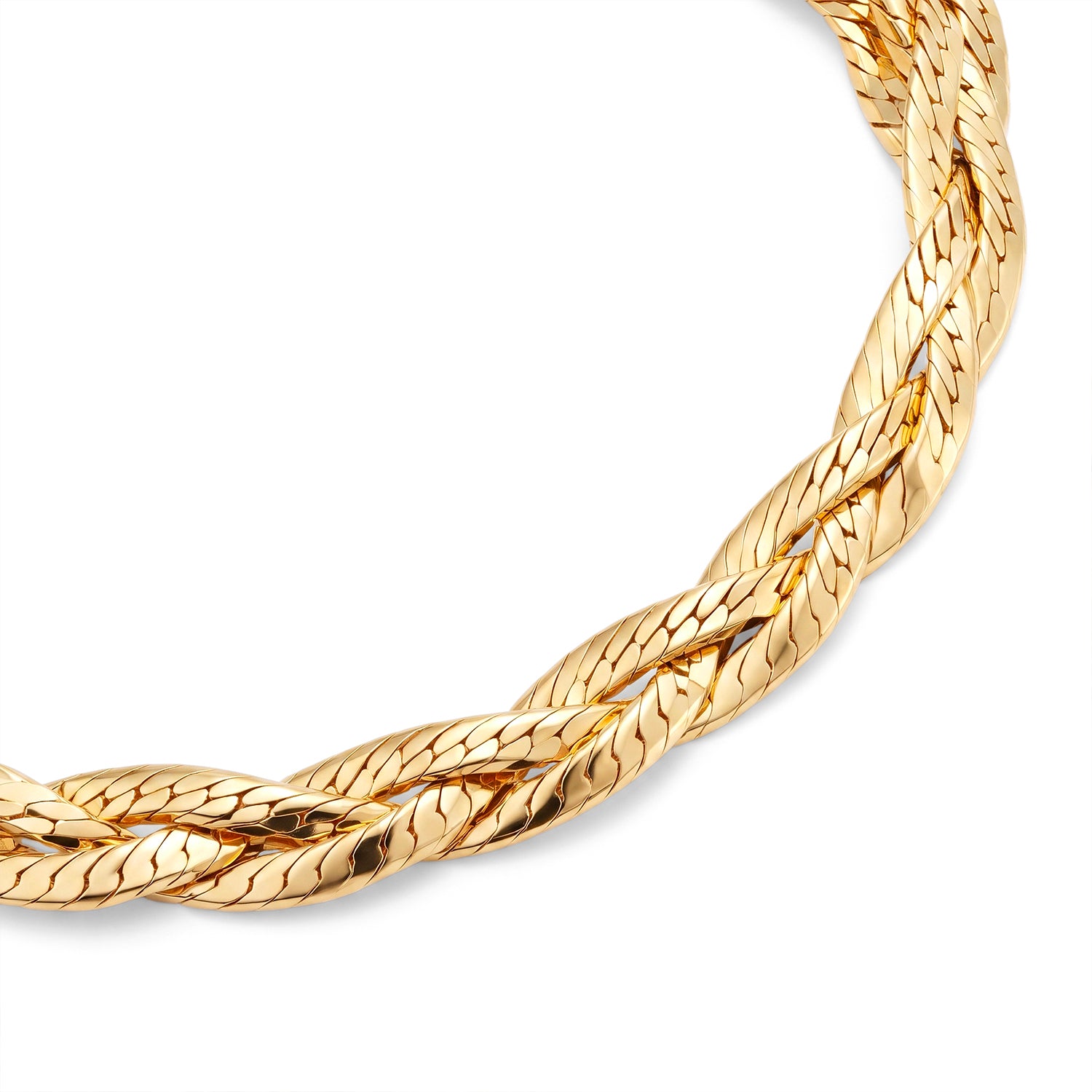 Yellow Gold Plated Sterling Silver Treccia Vintage Bracelet (Size - 7+1 Ext) with Lobster Clasp V32491896 3