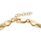 Yellow Gold Plated Sterling Silver Treccia Vintage Bracelet (Size - 7+1 Ext) with Lobster Clasp_8616366_4