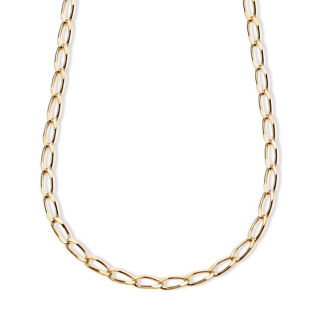 Yellow Gold Plated Sterling Silver Grumetta Rada Necklace (Size - 20) with Lobster Clasp_8616386