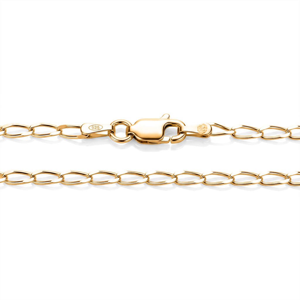 Yellow Gold Plated Sterling Silver Grumetta Rada Necklace (Size - 20) with Lobster Clasp_8616386_3