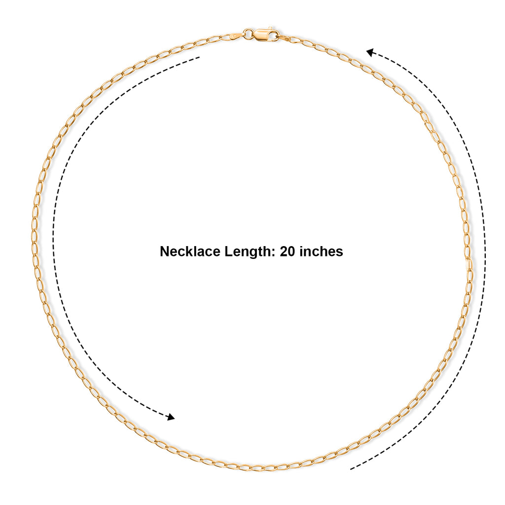 Yellow Gold Plated Sterling Silver Grumetta Rada Necklace (Size - 20) with Lobster Clasp_8616386_4