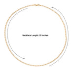 Yellow Gold Plated Sterling Silver Grumetta Rada Necklace (Size - 20) with Lobster Clasp_8616386_4