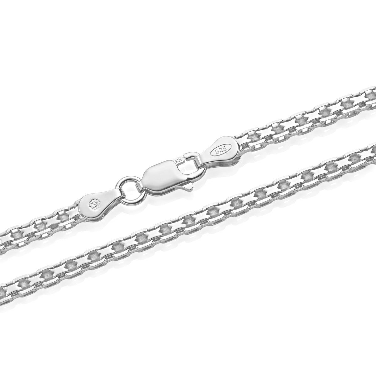Vicenza Close Out- Sterling Silver Bismark Quarda Necklace (Size - 20) with Lobster Clasp V32605984 2