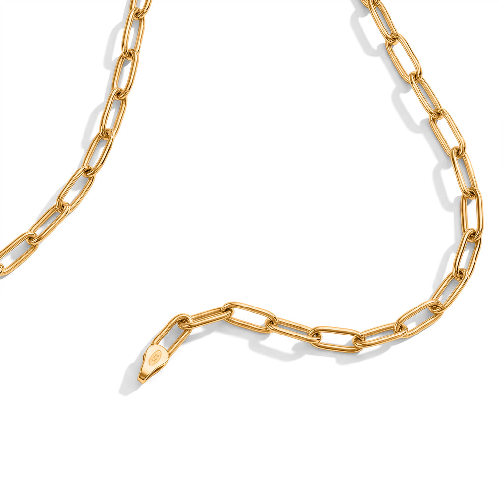 BIGGEST JCK CLOSEOUT DEAL - Yellow Gold Plated Sterling Silver Paperclip Necklace (Size - 22) with Lobster Clasp, Silver Wt. 11.64 Gms_8616413_1
