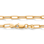BIGGEST JCK CLOSEOUT DEAL - Yellow Gold Plated Sterling Silver Paperclip Necklace (Size - 22) with Lobster Clasp, Silver Wt. 11.64 Gms_8616413_2