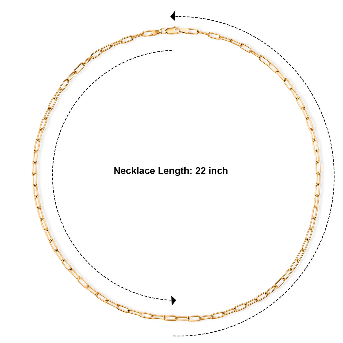 BIGGEST JCK CLOSEOUT DEAL - Yellow Gold Plated Sterling Silver Paperclip Necklace (Size - 22) with Lobster Clasp, Silver Wt. 11.64 Gms V32603178 3